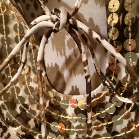 Hot In Hollywood Retro Leopard Print Blouse  1X - Picture 3 of 7